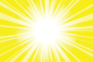 Poster - Cobalt yellow sun rays background. Abstract sunburst background with glowing light rays. Bright rays background for summer themes, energy concepts and vibrant designs.