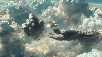 Canvas Print - Tea Time in the Clouds.