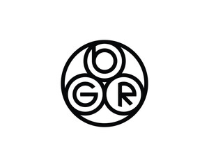 BGR logo design vector template BGR