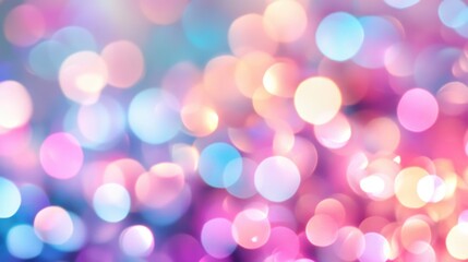 Poster - Vibrant pastel bokeh abstract backdrop
