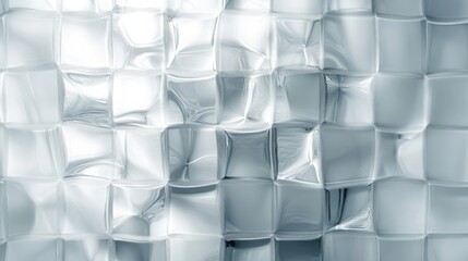 Poster - Translucent grey tiled pattern illuminated by a white background
