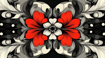 Poster - Floral abstract ornament graphic design illustration