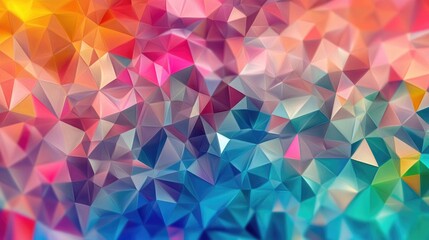 Poster - Low Polygon Triangular Pattern Backdrop