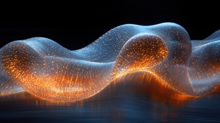 Wall Mural - Abstract Glowing Waves