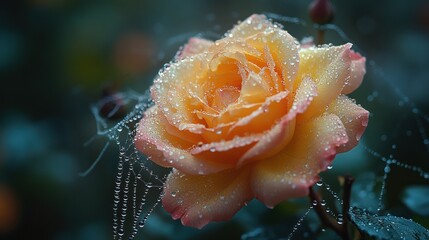 Wall Mural - A Dew-Kissed Rose