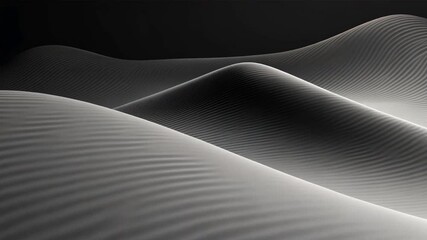 Poster - A black and white image of a wave with a dark background