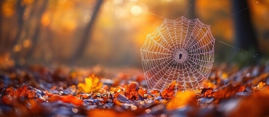 Poster - Autumnal Spiderweb