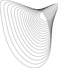 Aufkleber - Dynamic line with blend effect liquid. Technology elements design