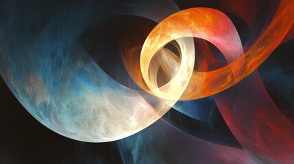 Canvas Print - Ethereal glow emanating from abstract shapes