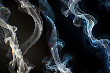 Wall Mural - Abstract white spot light with smoke Generative AI