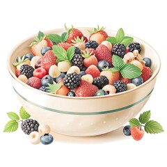 assortment of berries in a beautiful bowl