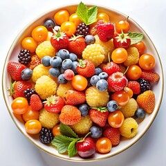 assortment of berries in a beautiful bowl