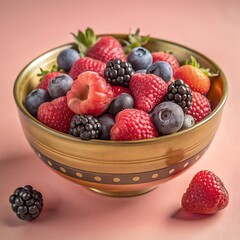 assortment of berries in a beautiful bowl