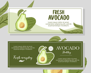 Avocado product label vector design template or avocado logo vintage, good for oil industries, oil product, avocado fruit label, avocado farm. Vector illustration.