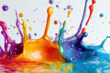 Canvas Print - Colorful paint splatter