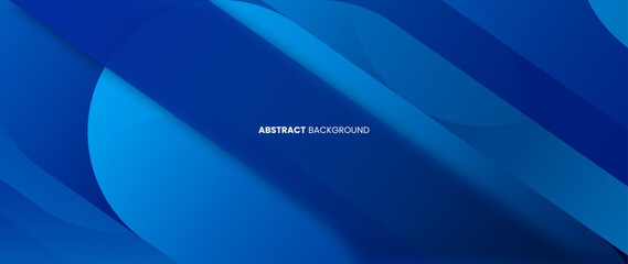 Poster - Abstract blue background with clashing beveled patterns. Futuristic design of elegant and simple geometric shapes. Vector illustration.	