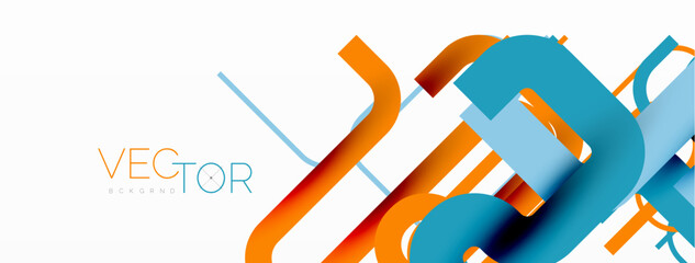 Poster - Wave lines minimal abstract background
