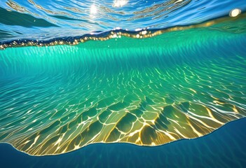 vibrant water surface featuring rippling waves bright reflections under sunlight, ripples, shimmering, flowing, blue, liquid, texture, nature, sky, beauty