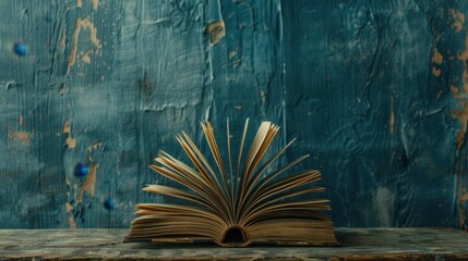 Poster - The open vintage book