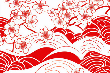 Wall Mural - color pattern modern on background