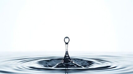 Poster - Mesmerizing Water Drop Splash on Tranquil Surface with Reflection