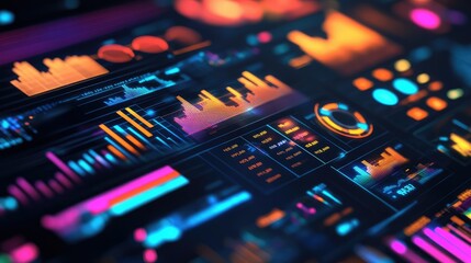 Aufkleber - Graphical user interface displaying categorized data analytics, sorted by type for strategic business decisions.