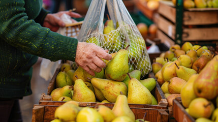 Canvas Print - The Fresh Pears Market