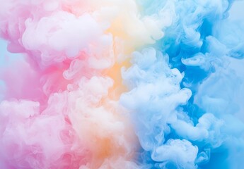 Aufkleber - an explosion of neon smoke and ink. a burst of holi paint. abstract psychedelic pastel light backgro