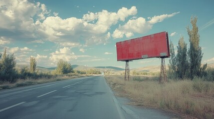 Aufkleber - An empty billboard mockup for advertising on the highway is available here: Stock