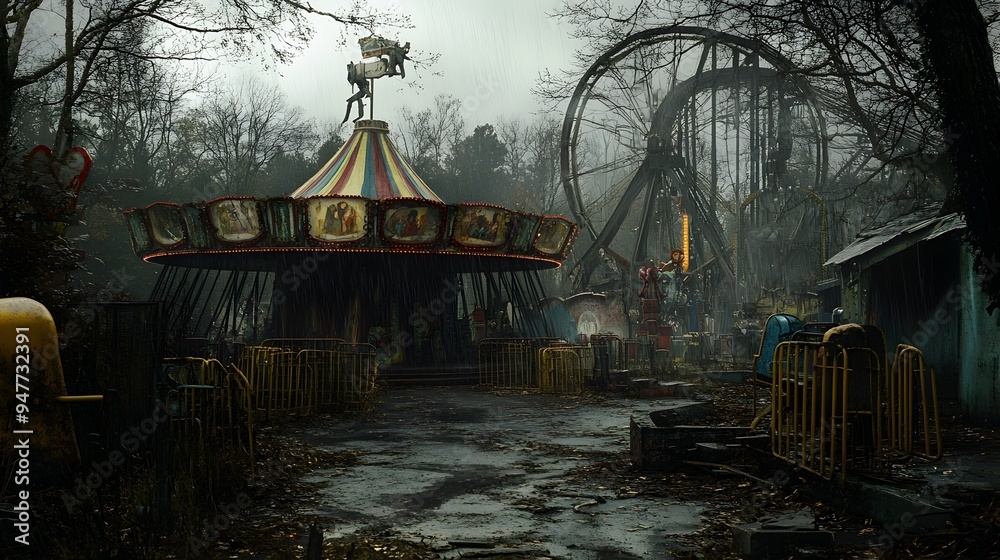 Haunted Robots and Decaying Amusement Park A Dystopian Landscape of ...