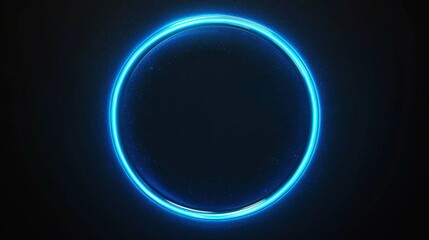 Aufkleber - A blue round hologram emitting light waves. A futuristic sci-fi interface. Glow portal. Tech background. Excellent for tech titles and backgrounds, and business intro screensavers.