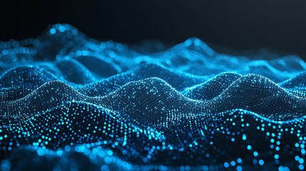 Fototapete - Background with a network grid and particles connected. Stock image AIG21.