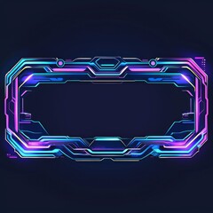 Fototapete - The abstract HUD display shows sci-fi futuristic frame information