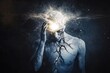 © Nejron Photo - Man with light and cracks emerging from his head.