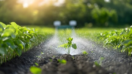 Poster - automated irrigation system powered by iot technology ensuring optimal water use in a field for sust