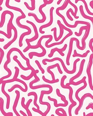 Wall Mural - pink squiggle background