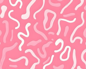 Poster - pink squiggle background