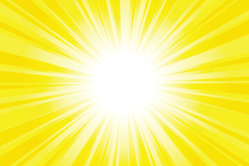Poster - Abstract yellow sun rays background. Bumblebee yellow sunburst background with glowing light rays. Bright rays background for summer themes, energy concepts and vibrant designs.