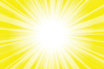 Poster - Abstract yellow sun rays background. Corn yellow sunburst background with glowing light rays. Bright rays background for summer themes, energy concepts and vibrant designs.