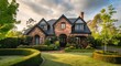 © Vlad - Traditional Colonial Family Home with Pristine Exterior and Lush Front Yard
