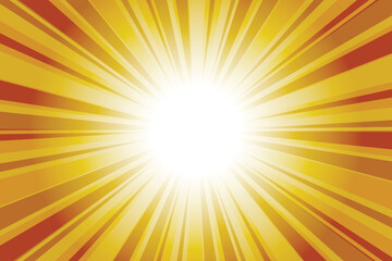Poster - Abstract yellow sun rays background. Dijon yellow sunburst background with glowing light rays. Bright rays background for summer themes, energy concepts and vibrant designs.