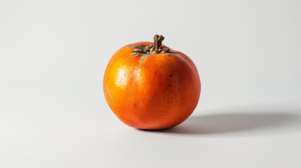 Wall Mural - A whole persimmon isolated on a white background