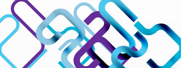 Poster - Wave lines minimal abstract background