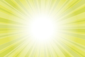 Poster - Abstract sun rays background. Abstract green yellow sunburst background with glowing light rays. Bright rays background for summer themes, energy concepts and vibrant designs.
