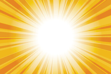 Poster - Abstract yellow sun rays background. Hunyadi yellow sunburst background with glowing light rays. Bright rays background for summer themes, energy concepts and vibrant designs.
