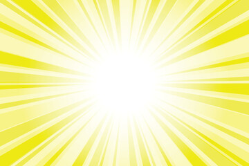 Poster - Abstract yellow sun rays background. fluorescent yellow sunburst background with glowing light rays. Bright rays background for summer themes, energy concepts and vibrant designs.