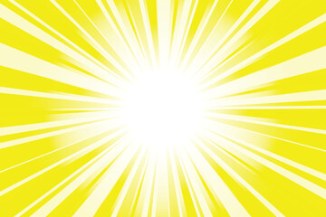 Poster - Abstract yellow sun rays background. Lemon yellow sunburst background with glowing light rays. Bright rays background for summer themes, energy concepts and vibrant designs.