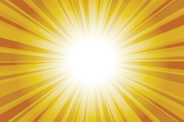 Poster - Abstract yellow sun rays background. Deep yellow sunburst background with glowing light rays. Bright rays background for summer themes, energy concepts and vibrant designs.