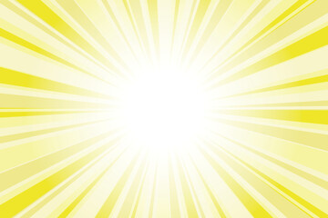 Poster - Yellow sunburst background. Abstract light khaki yellow sunburst background with glowing light rays. Bright sun rays background for summer themes, energy concepts and vibrant designs.