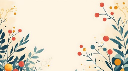 Poster - Minimalist Background with Balanced Elements on Left and Right Sides